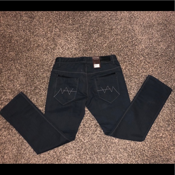 🔴 Mens Denim Jeans with Zipper Back Pockets NWT - Picture 4 of 8